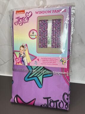 2021 NIB Nickelodeon Jo Jo Siwa Kids One Pair Window Panels 82 In. x 63 In.